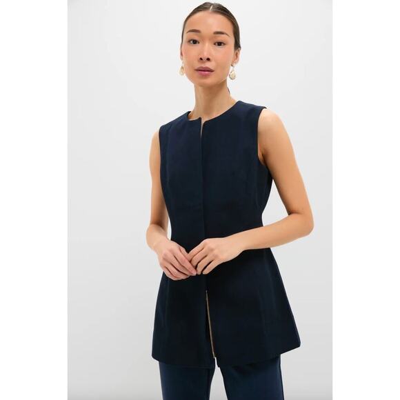 Tuckernuck Navy Rhoda Tunic Top Sz 0 - Picture 1 of 6